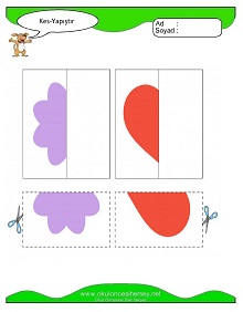 Kes Yapıştır Çalışma Sayfaları